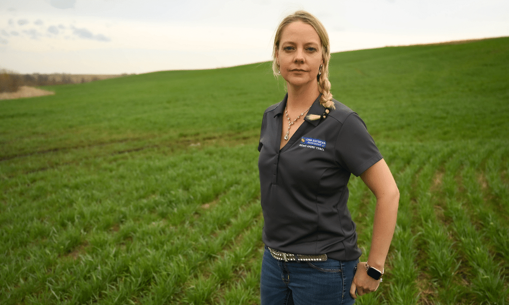 Aimee Bissell on her farm