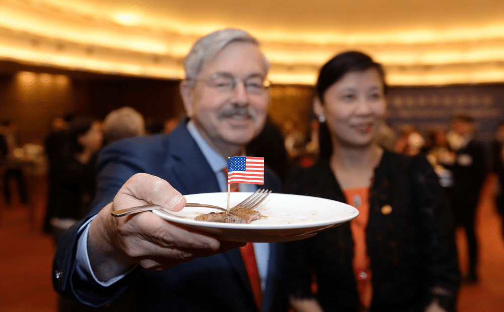 Former Ambassador to China Terry Branstad poses for a p