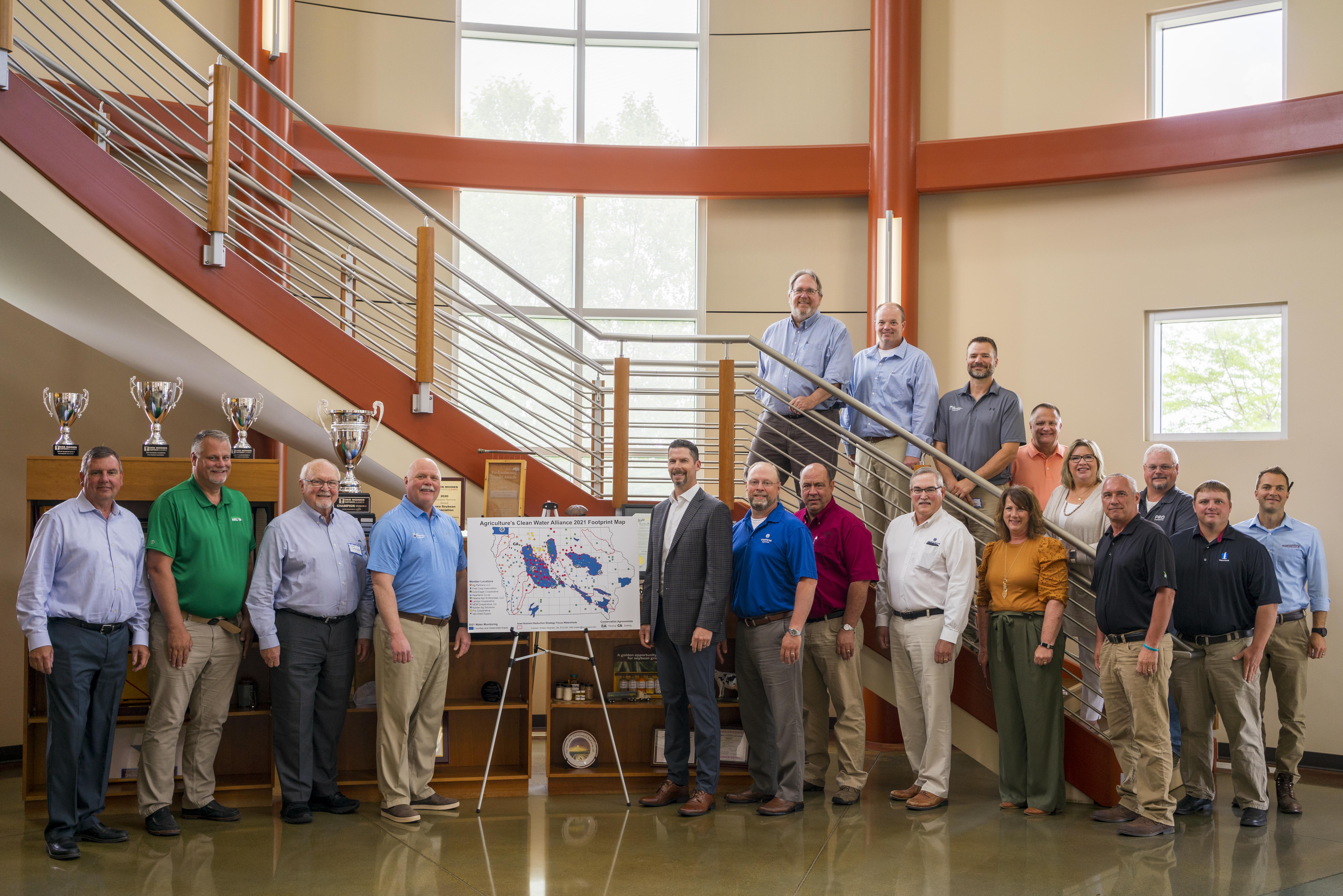 The ACWA board stands for a photo in the Iowa Soybean A