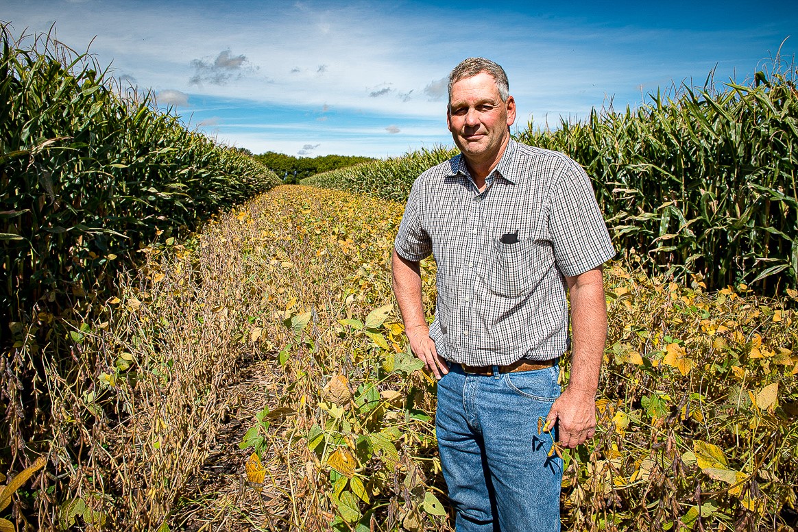 Dean Sponheim in his field