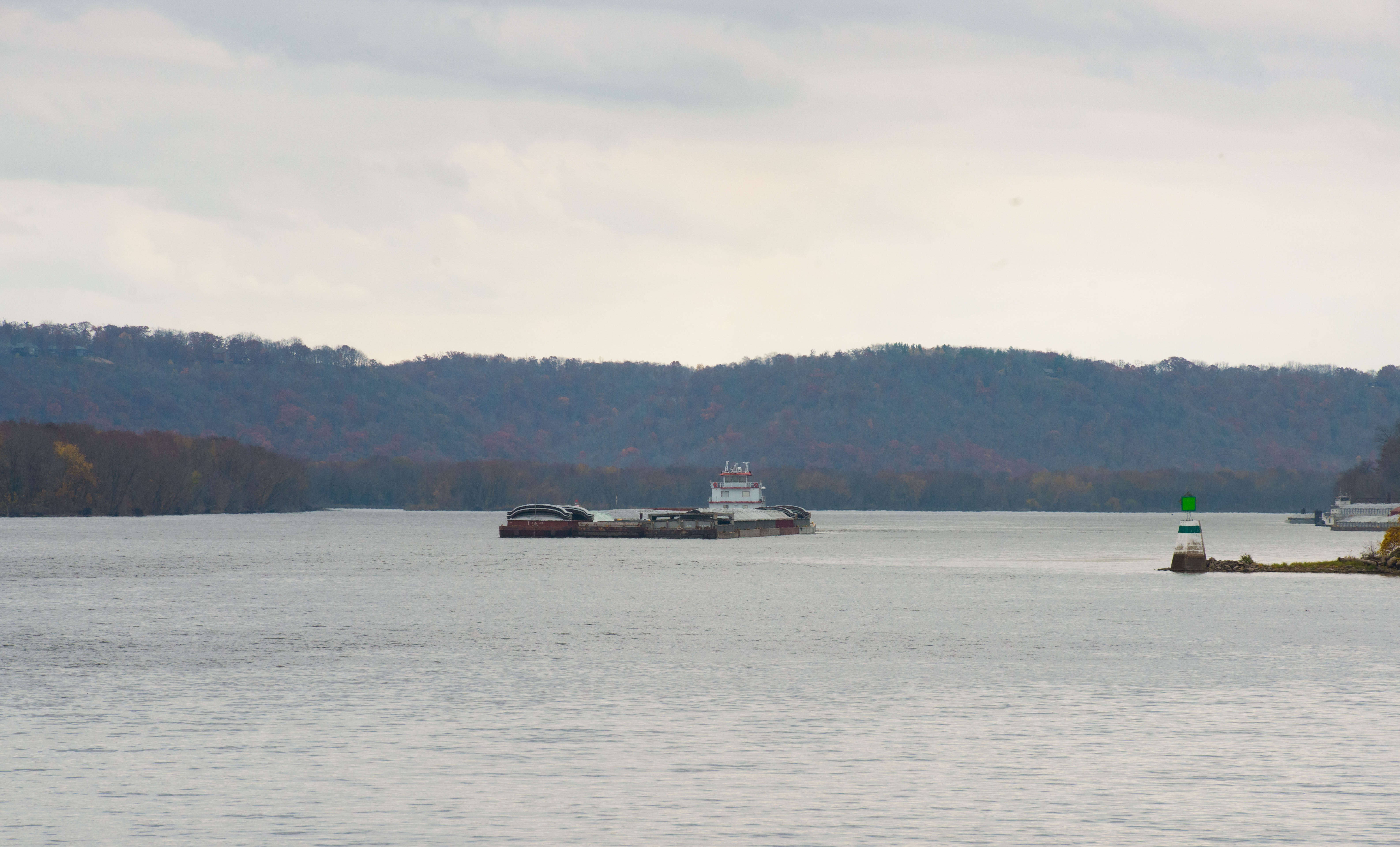 A barge on the river.