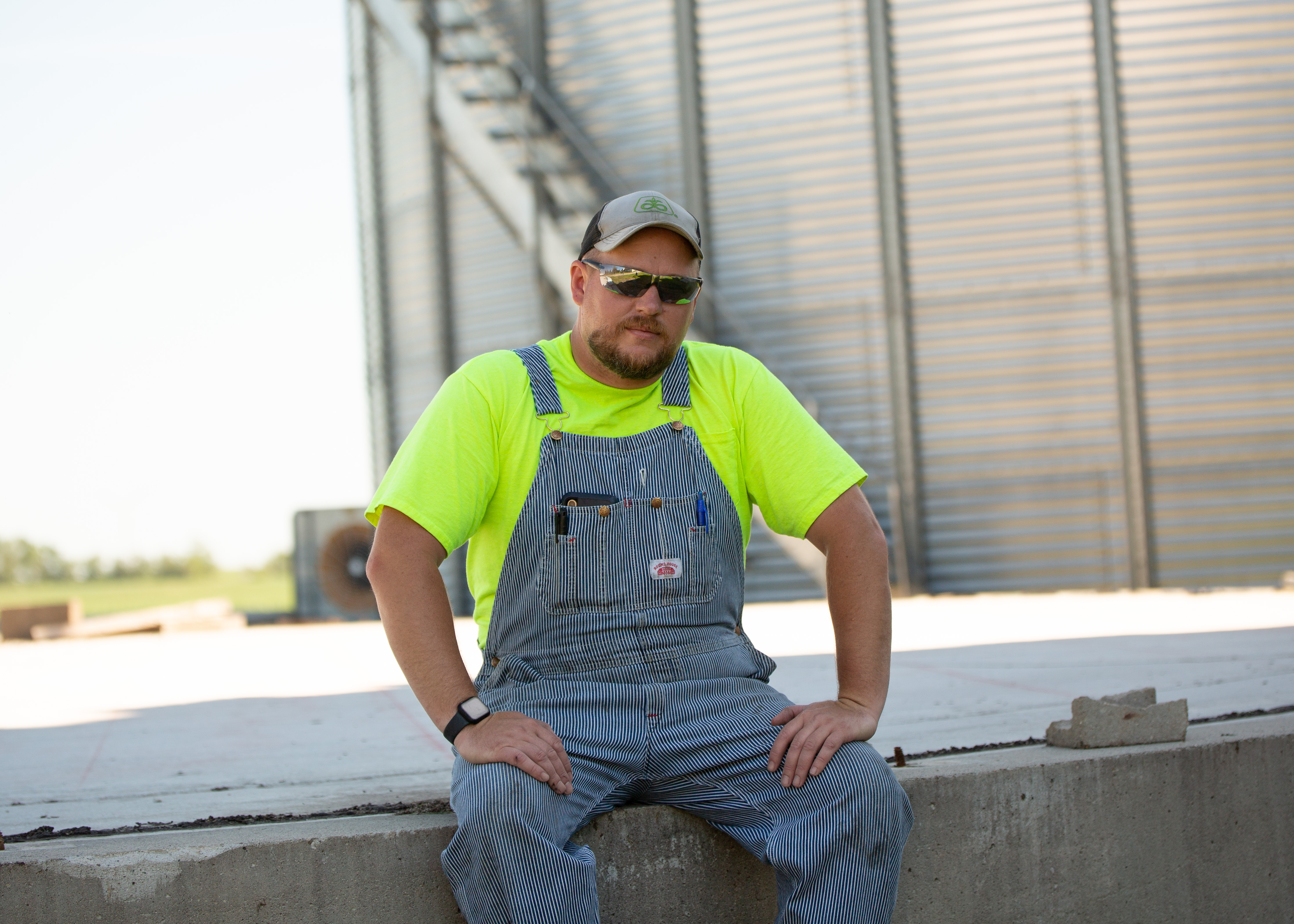 Tony Lem on his farm near Slater.