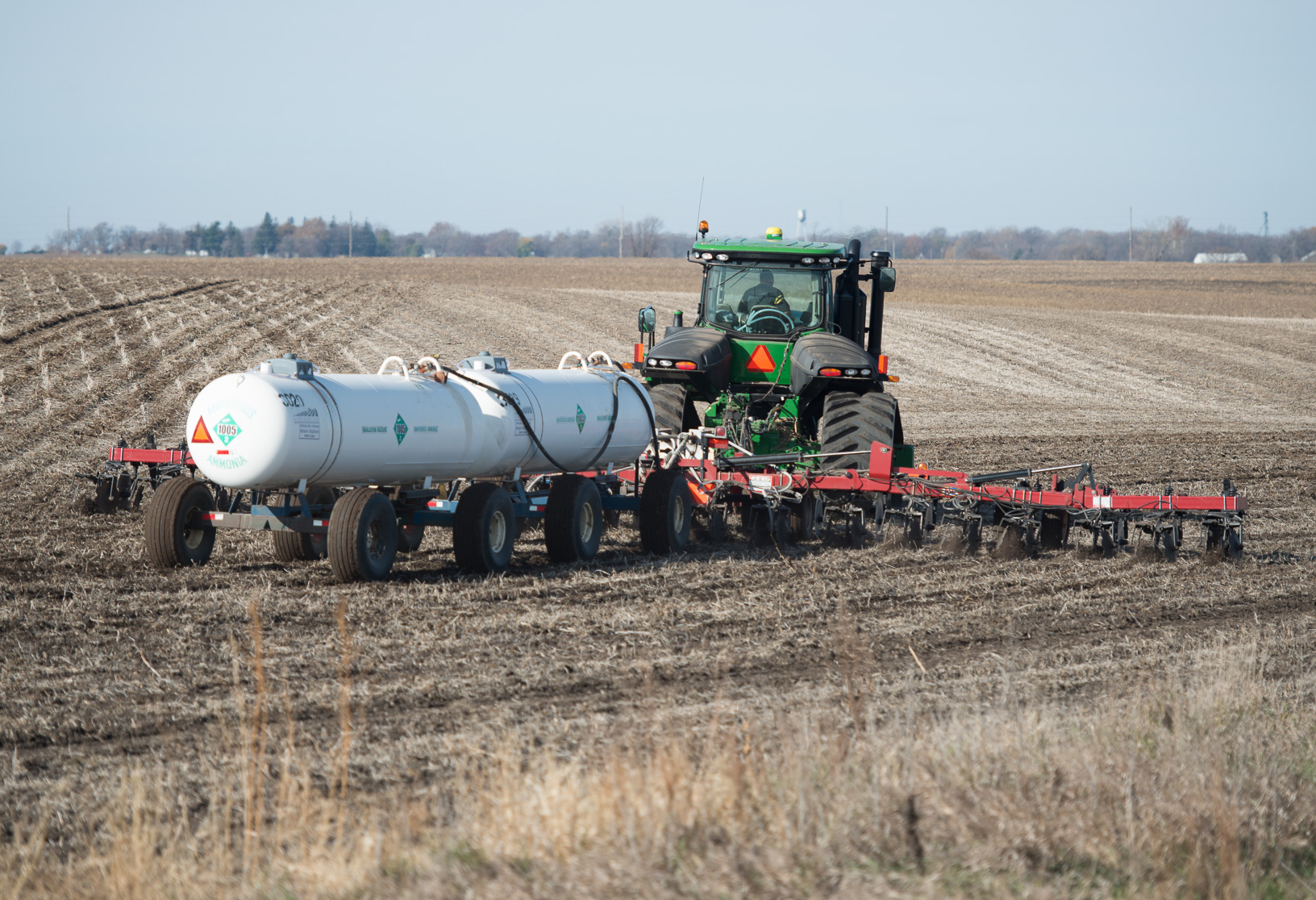 It is recommended to apply anhydrous ammonia once soil 