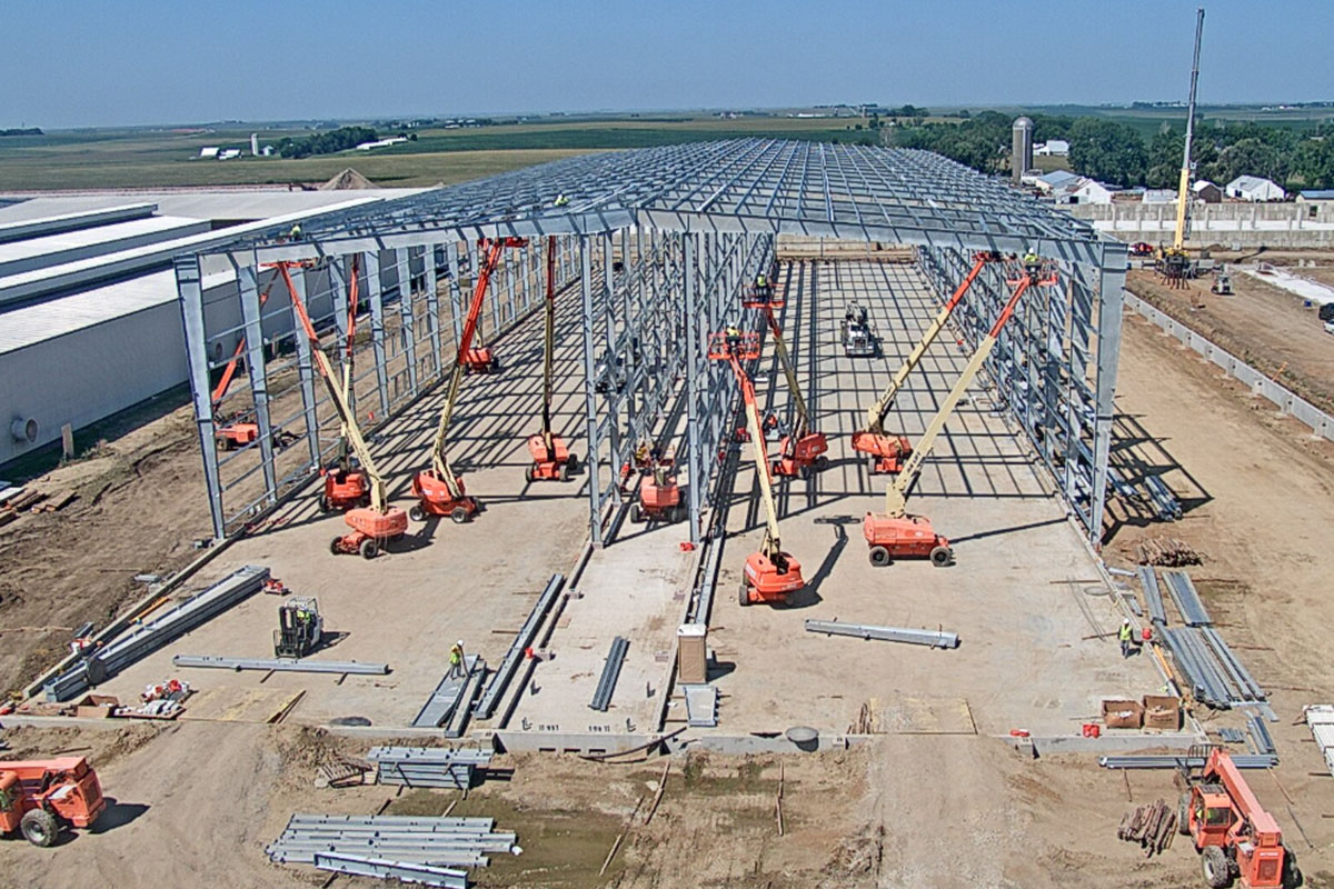 Building near Sioux Center being built