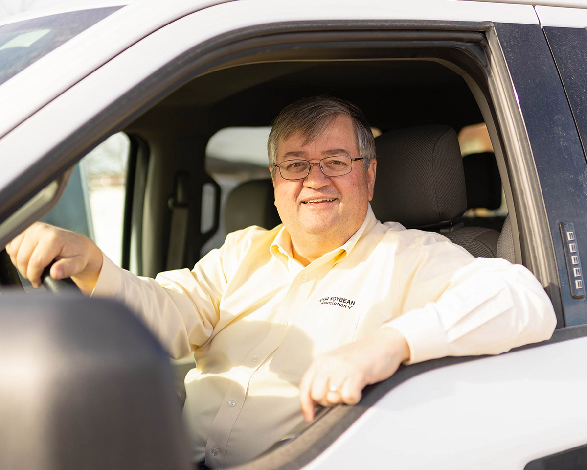 Chief Executive Officer of ISA in a truck