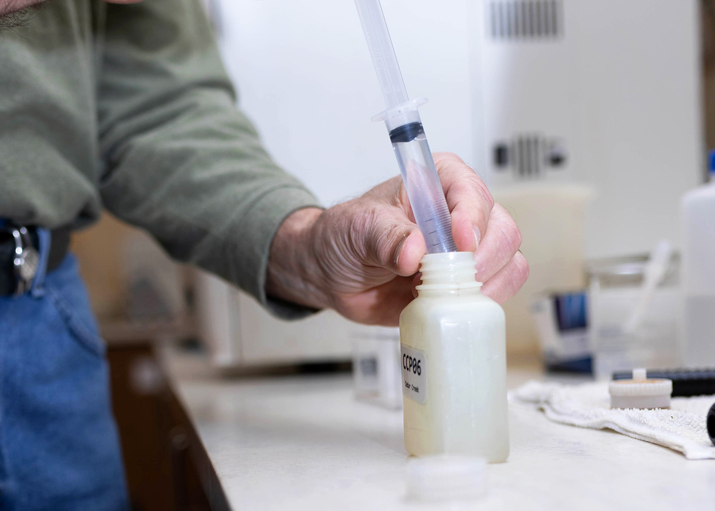 Testing water in the ISA water lab in Ankeny