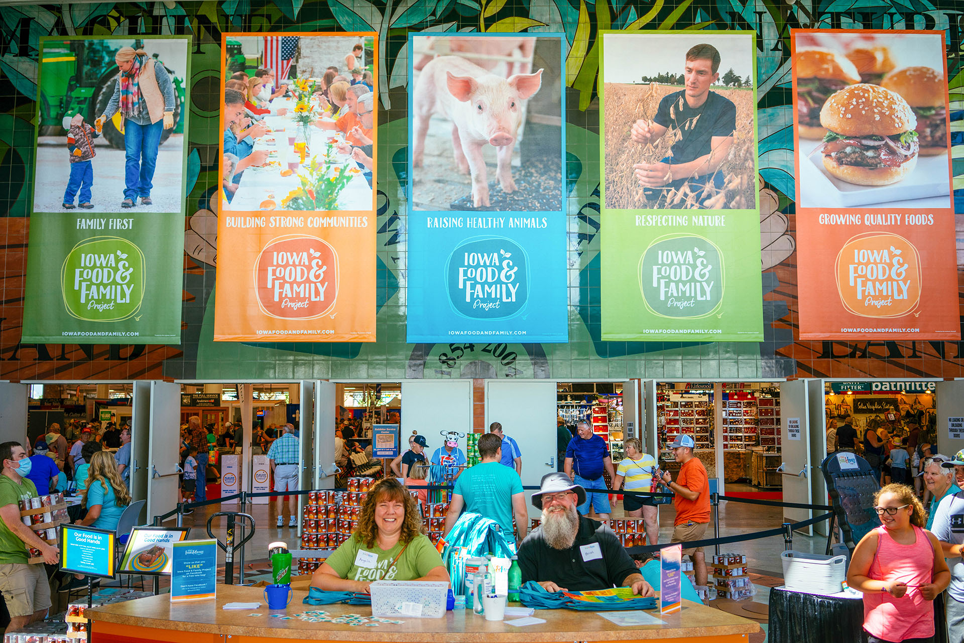 Volunteers at the Iowa State Fair in August