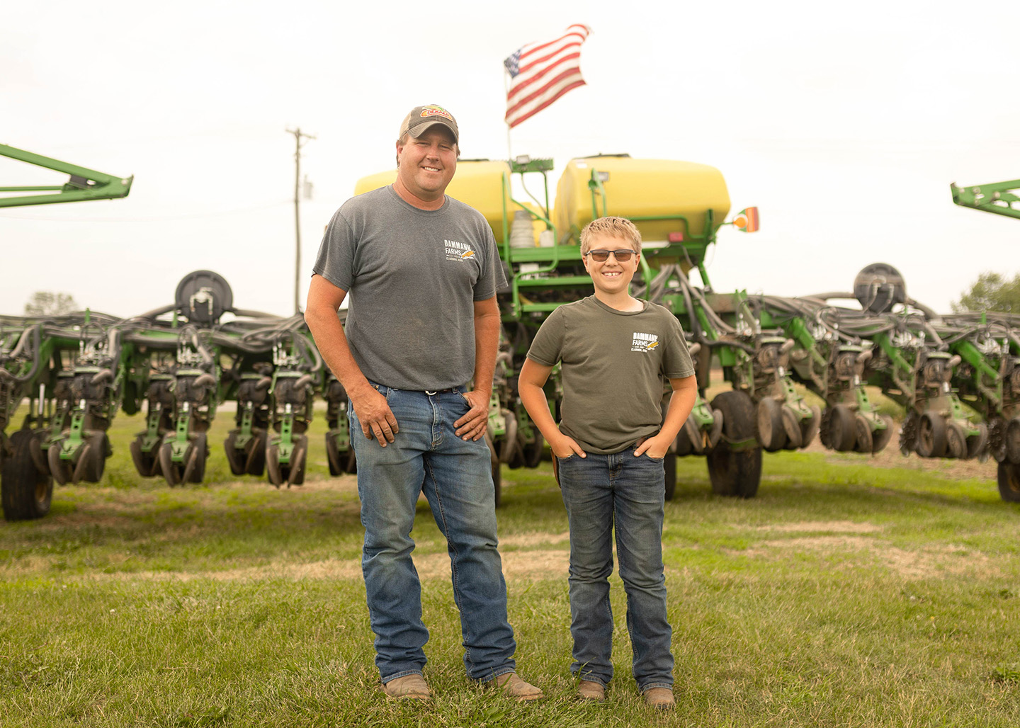 Iowa soybean grower on his farm