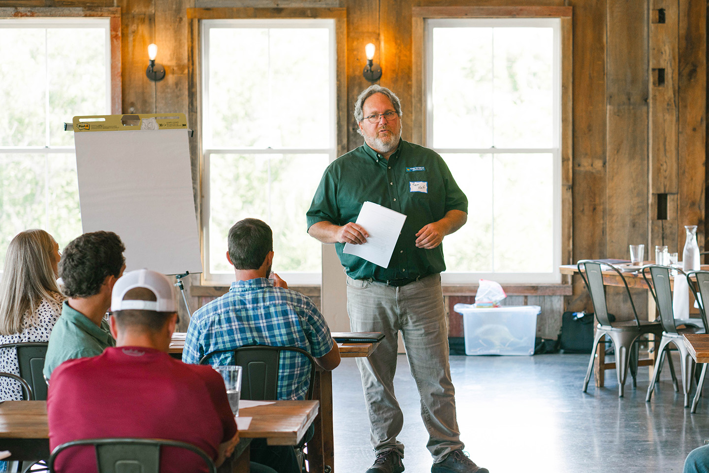 Farmers meeting about conservation