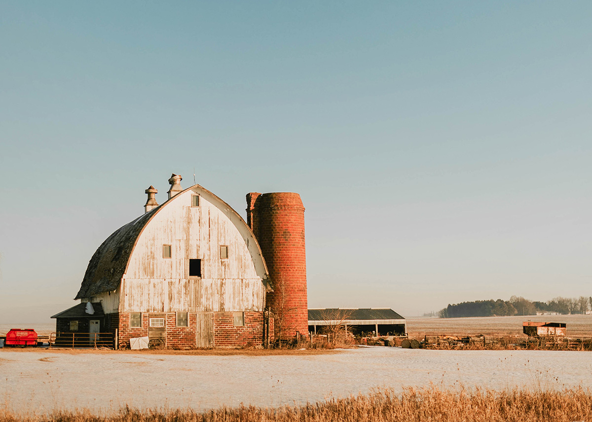 Barn on farm