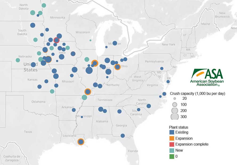 Map of crush plants