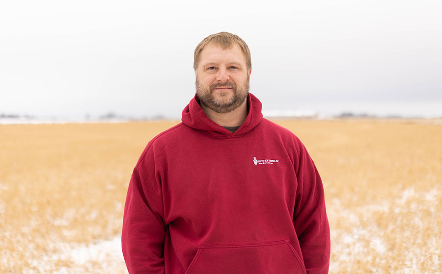 Soybean producer using cover crops
