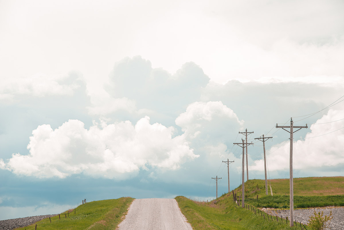 Storm clouds in rural Iowa