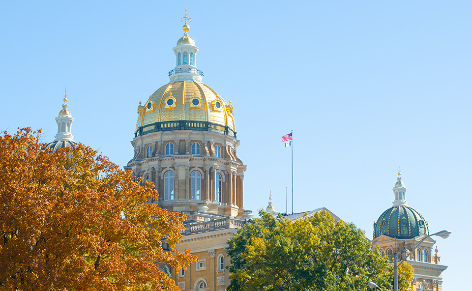 Capitol building in Des Moines