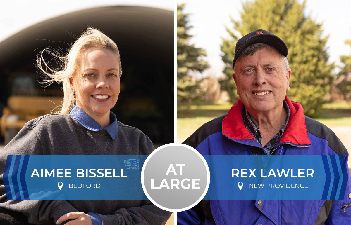 Farmers Aimee Bissell and Rex Lawler