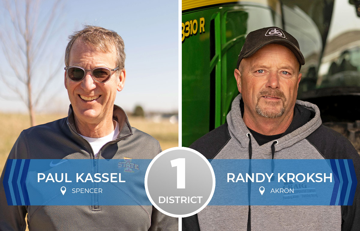 Farmers Paul Kassel and Randy Kroksh