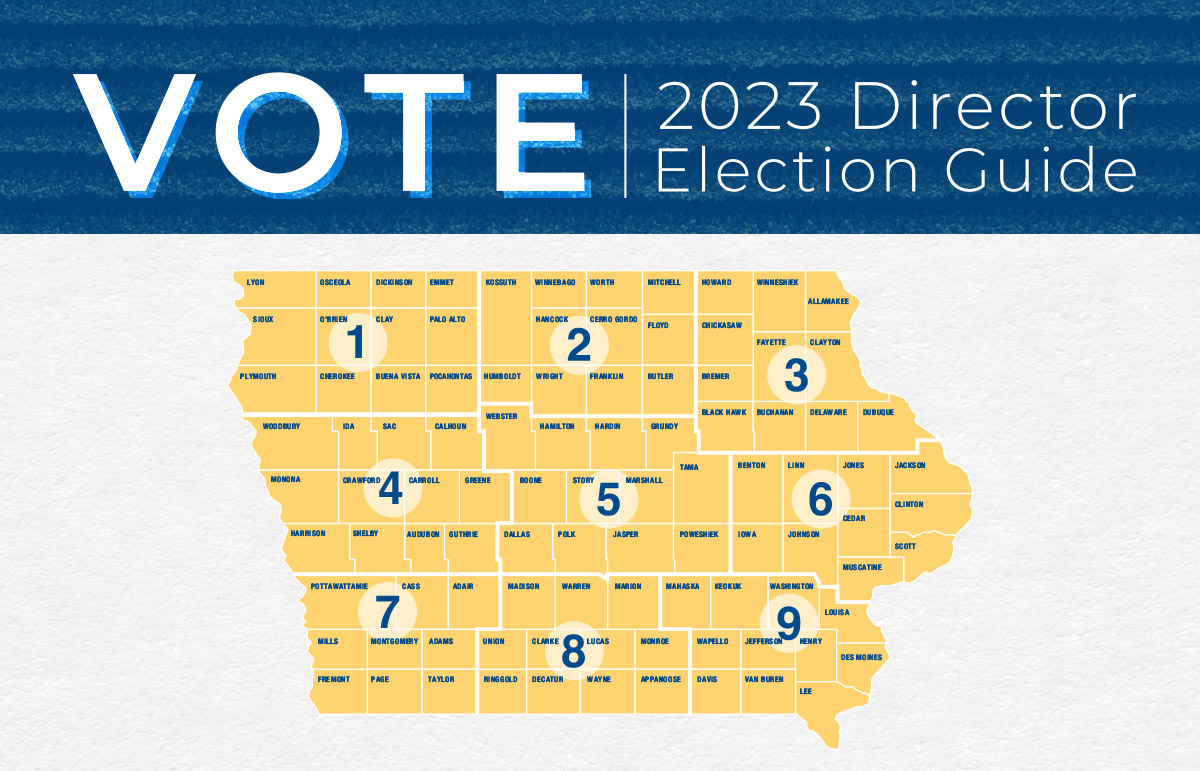 Cropping districts in Iowa