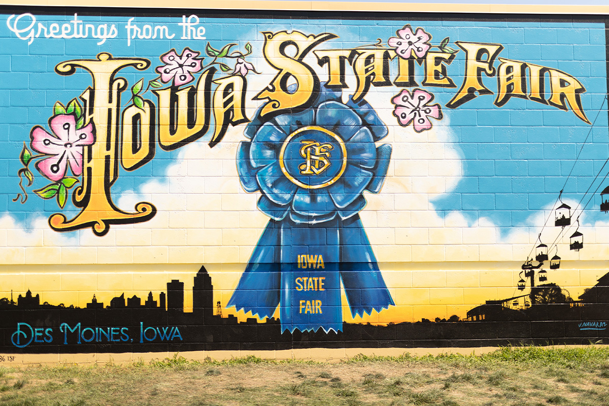 Ribbon Mural at Iowa State Fair