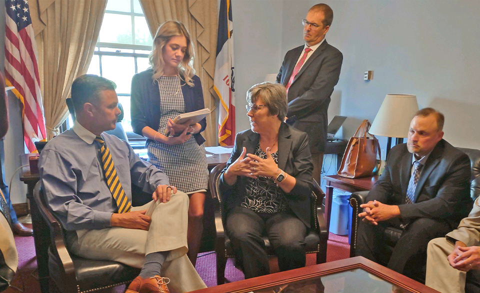 Iowa farmers talking with elected representation