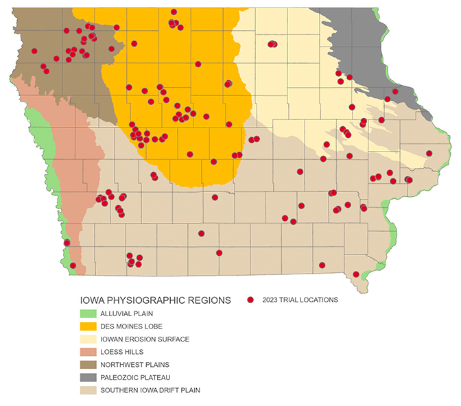 Iowa physiographic regions