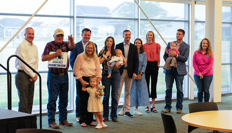 Steve and Linda Dolch with family Good Farm Neighbor Award Recipients