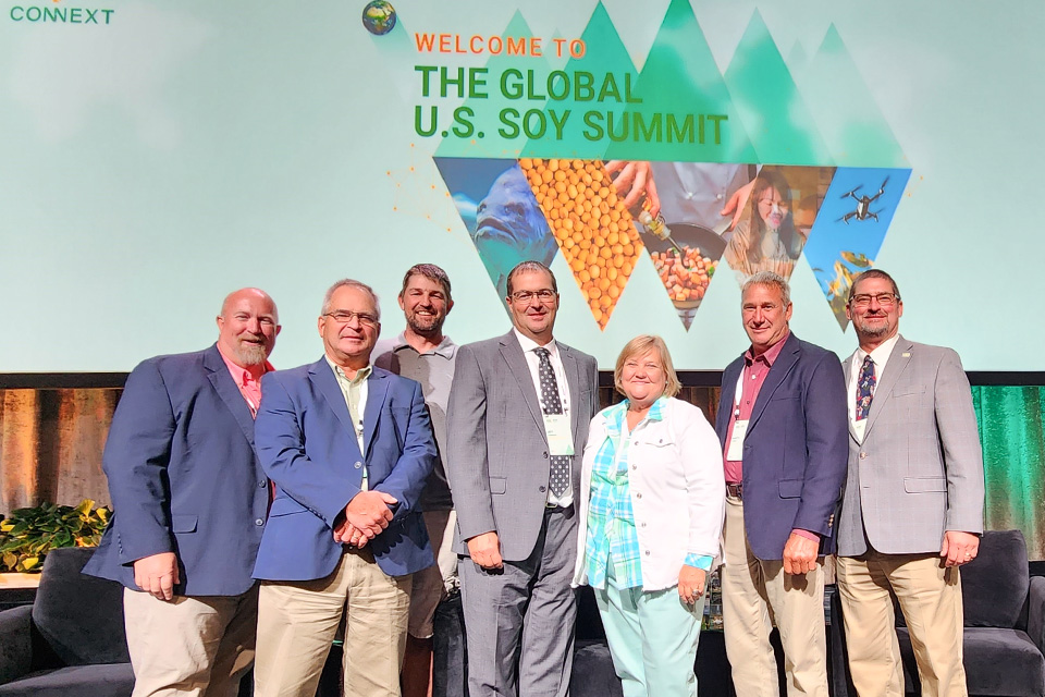Iowa soybean farmers at Global Soy Summit