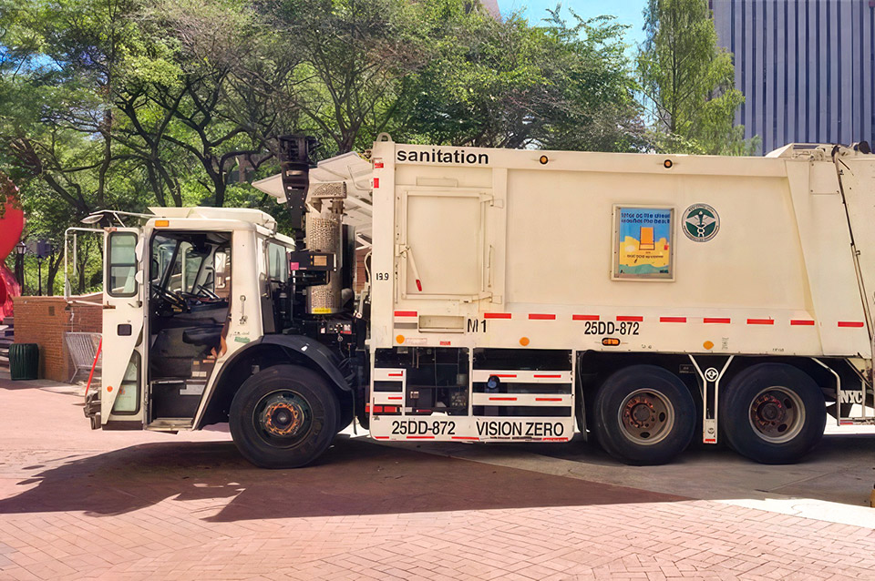 Truck running on biodiesel