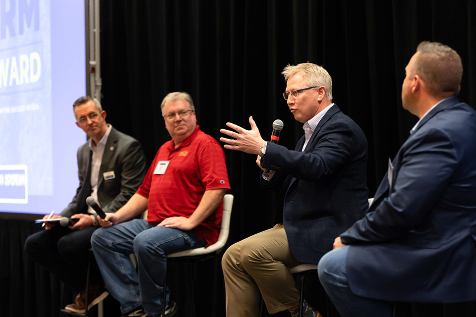 Industry speakers at soybean event