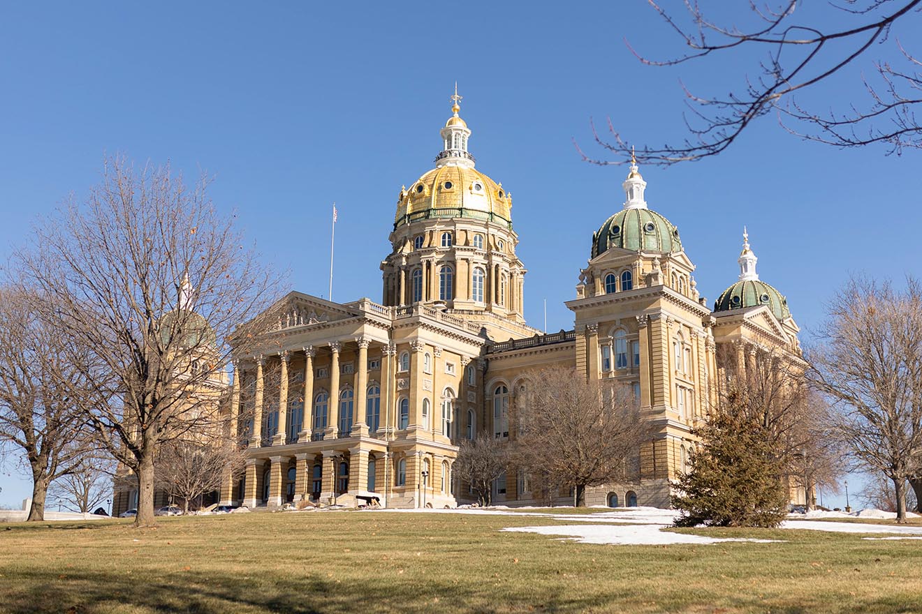 Capitol building in Des Moines
