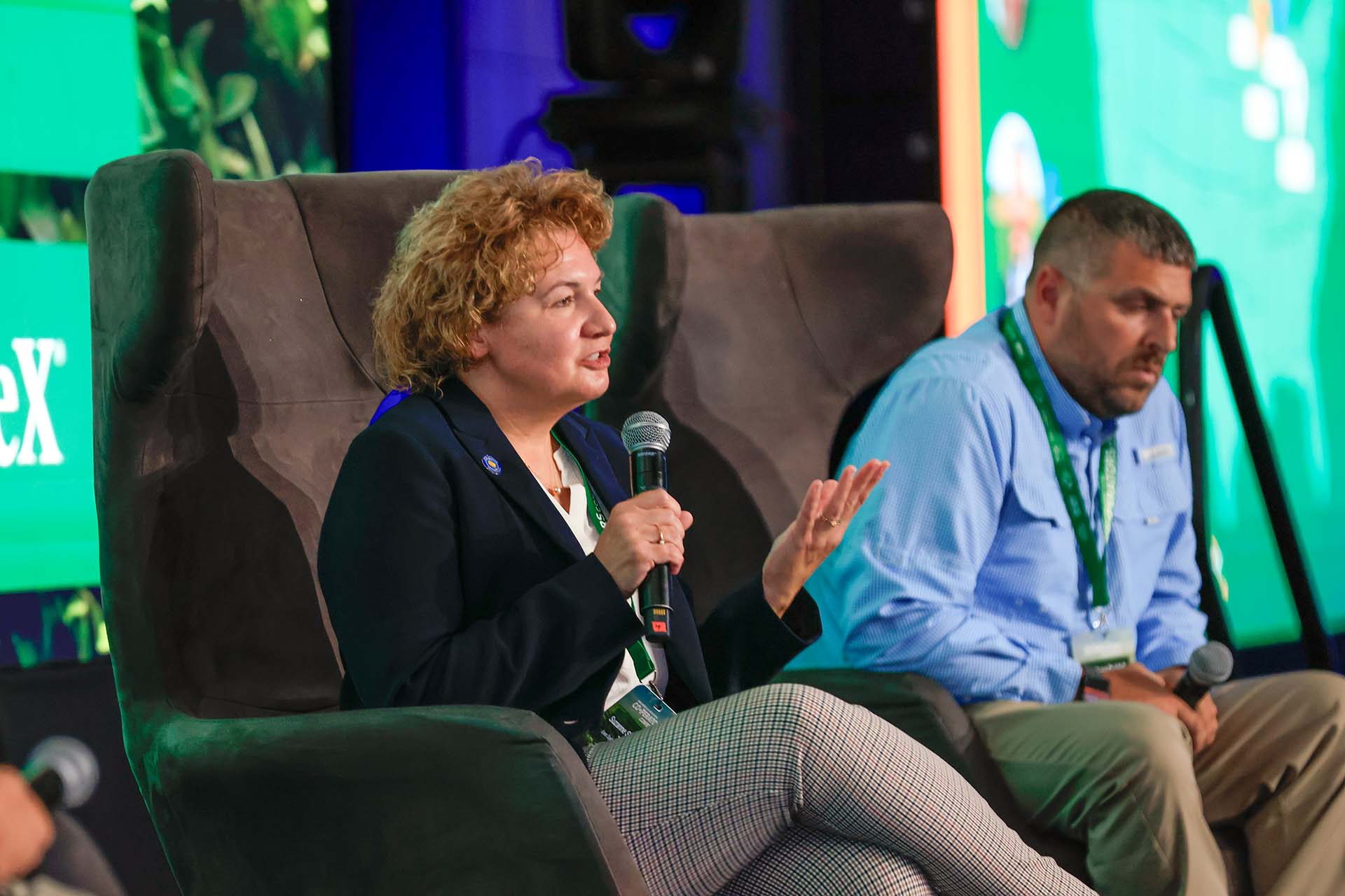 Suzanne Shirbroun taking part in panel discussion