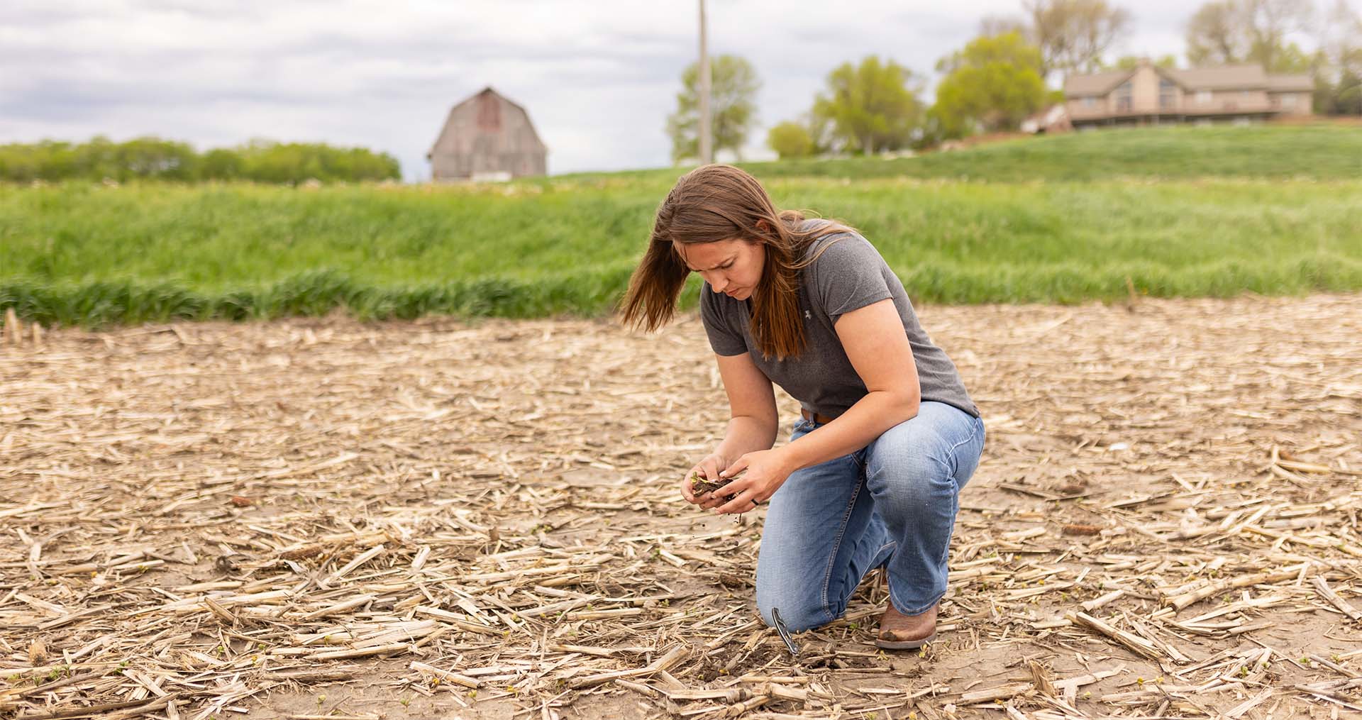 Farmer in field