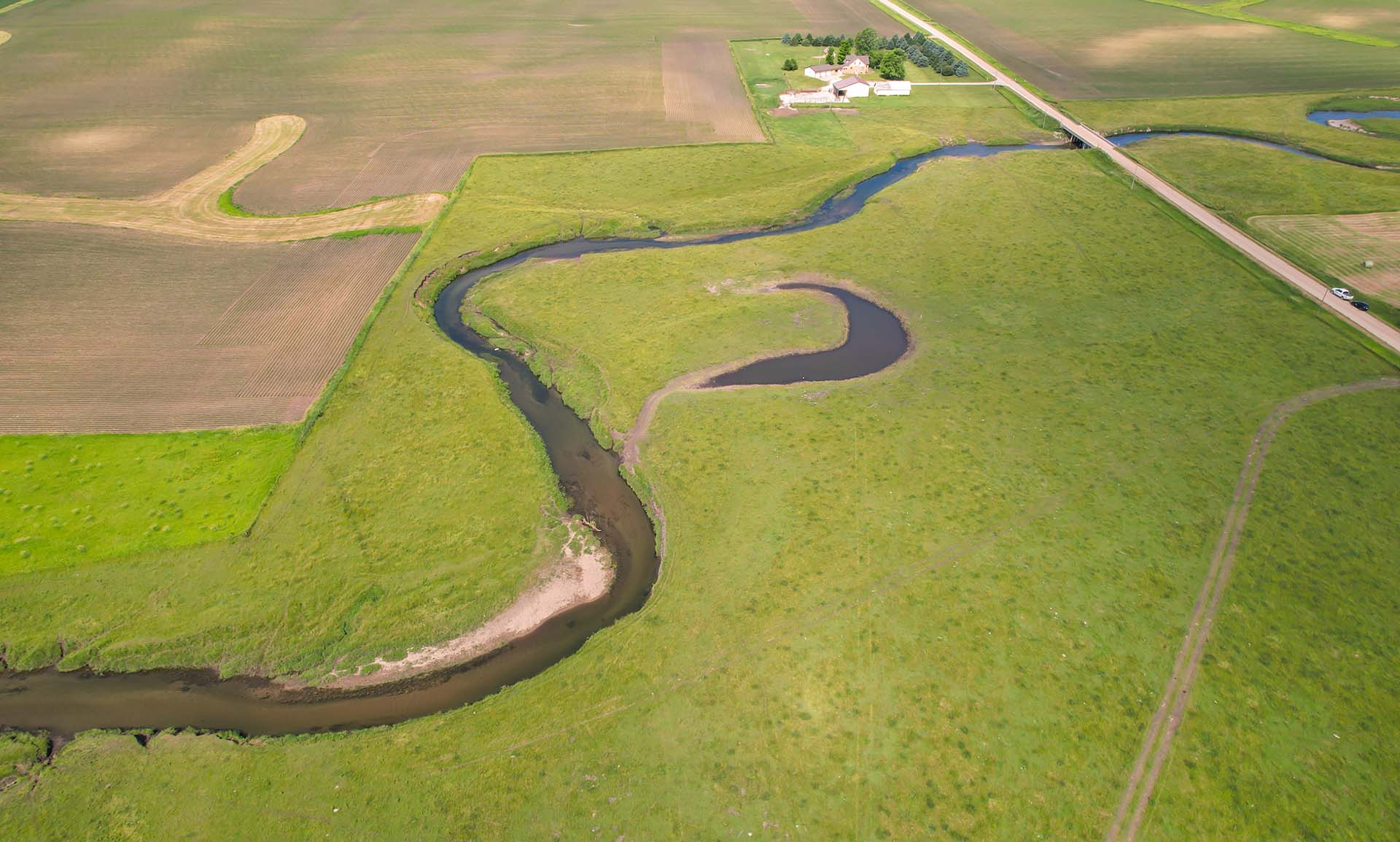 Restored Oxbow Stream with oxbow