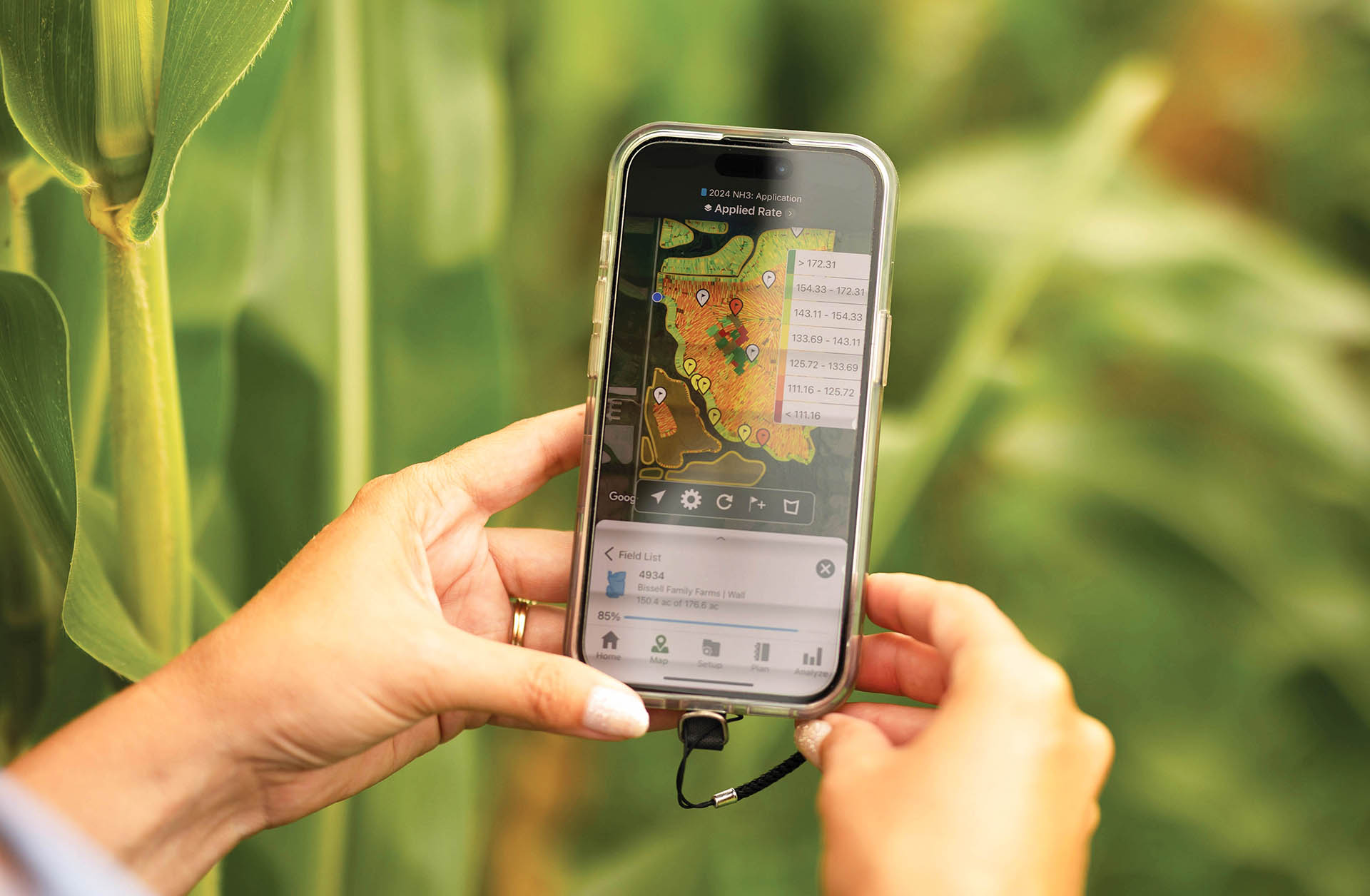 Nitrogen Application Map on phone