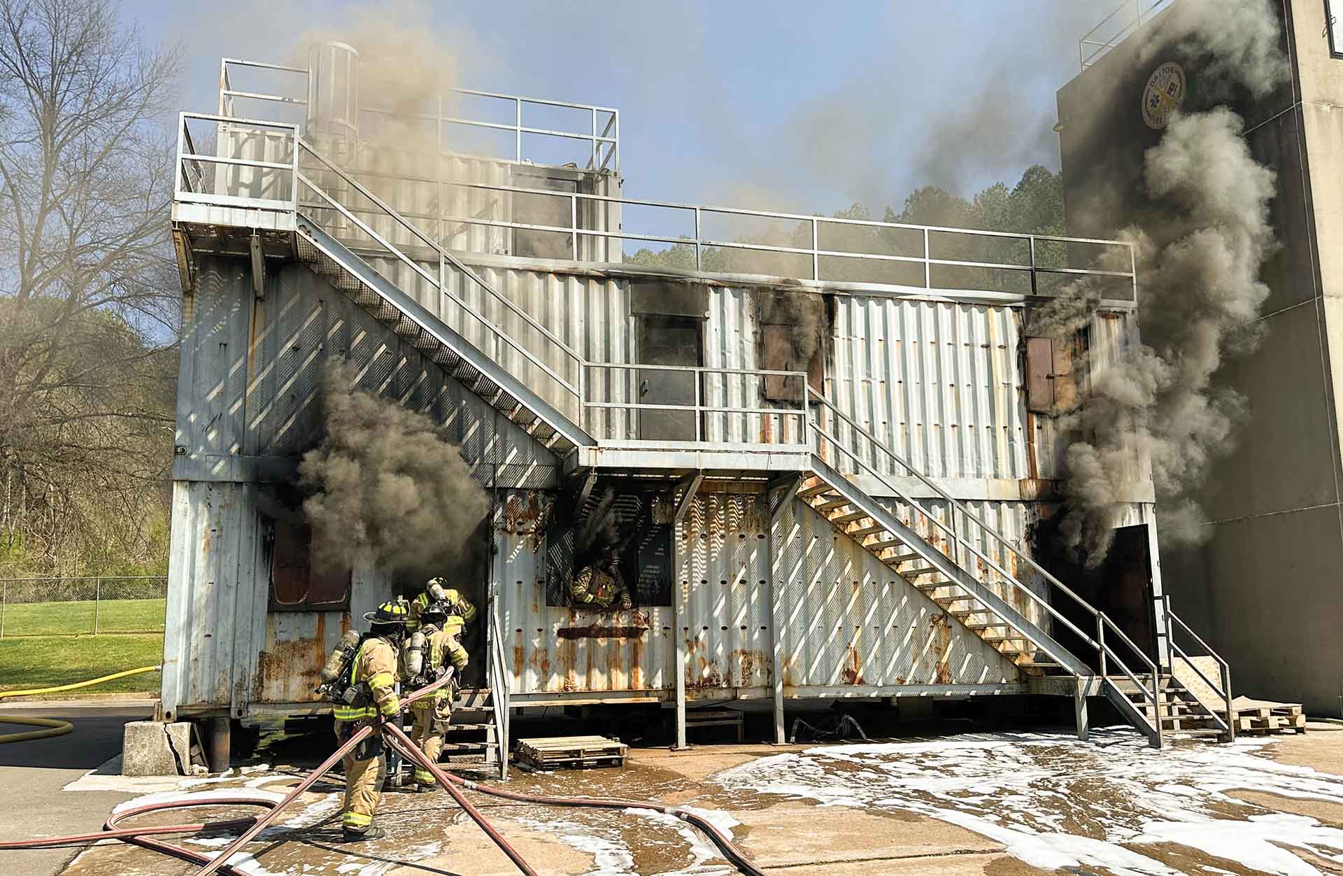 Soy-Based Fire Suppressant Foam stopping fires