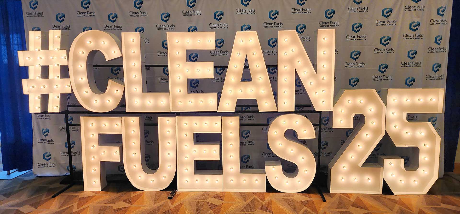 Clean Fuels Conference Giant light up letters
