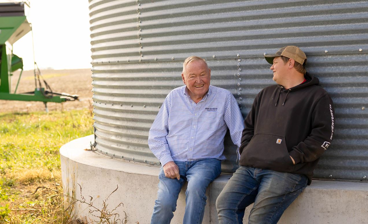 Rolland and Riley Schnell Farmer near Jasper County