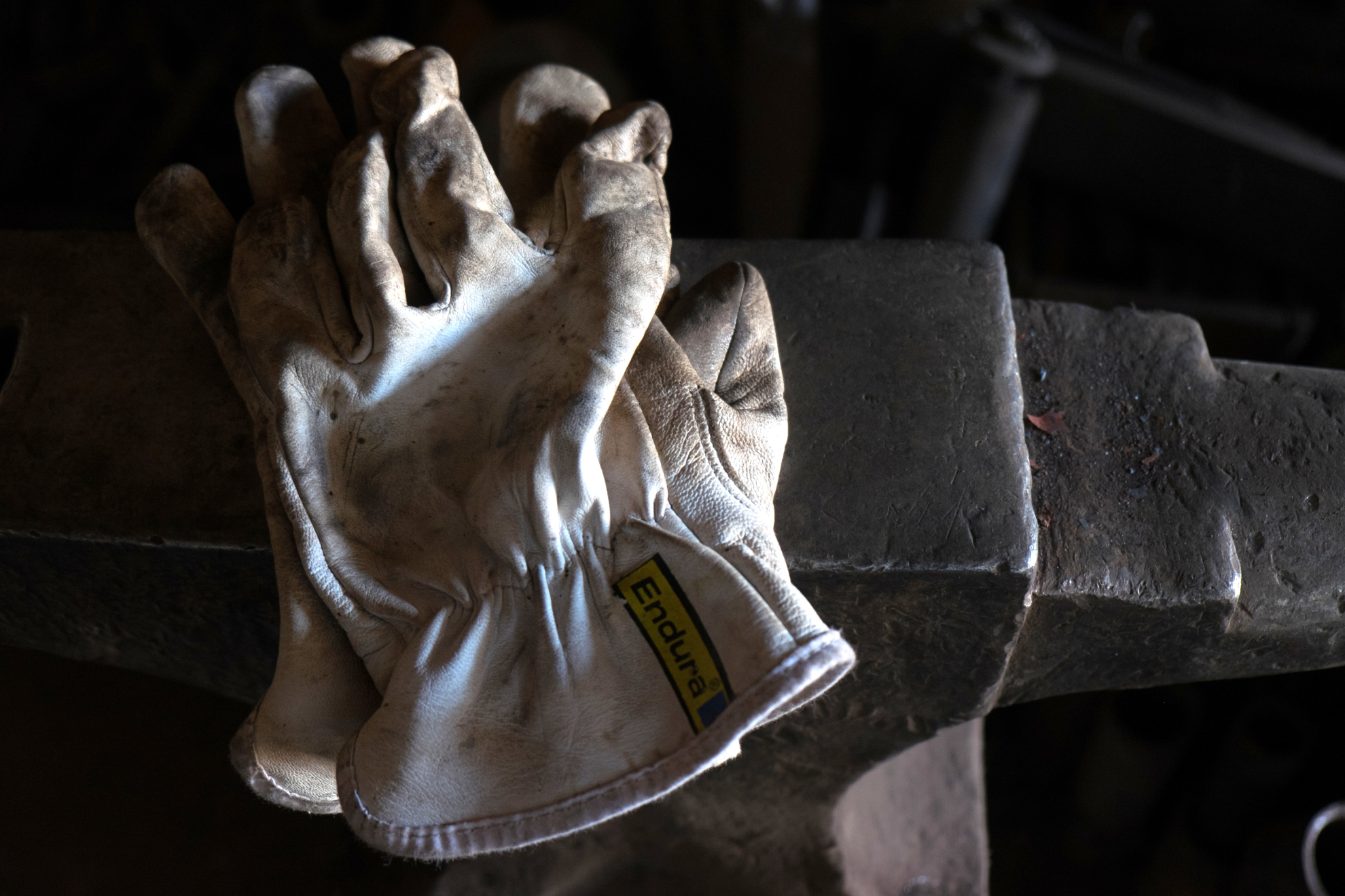 Gloves on a workbench