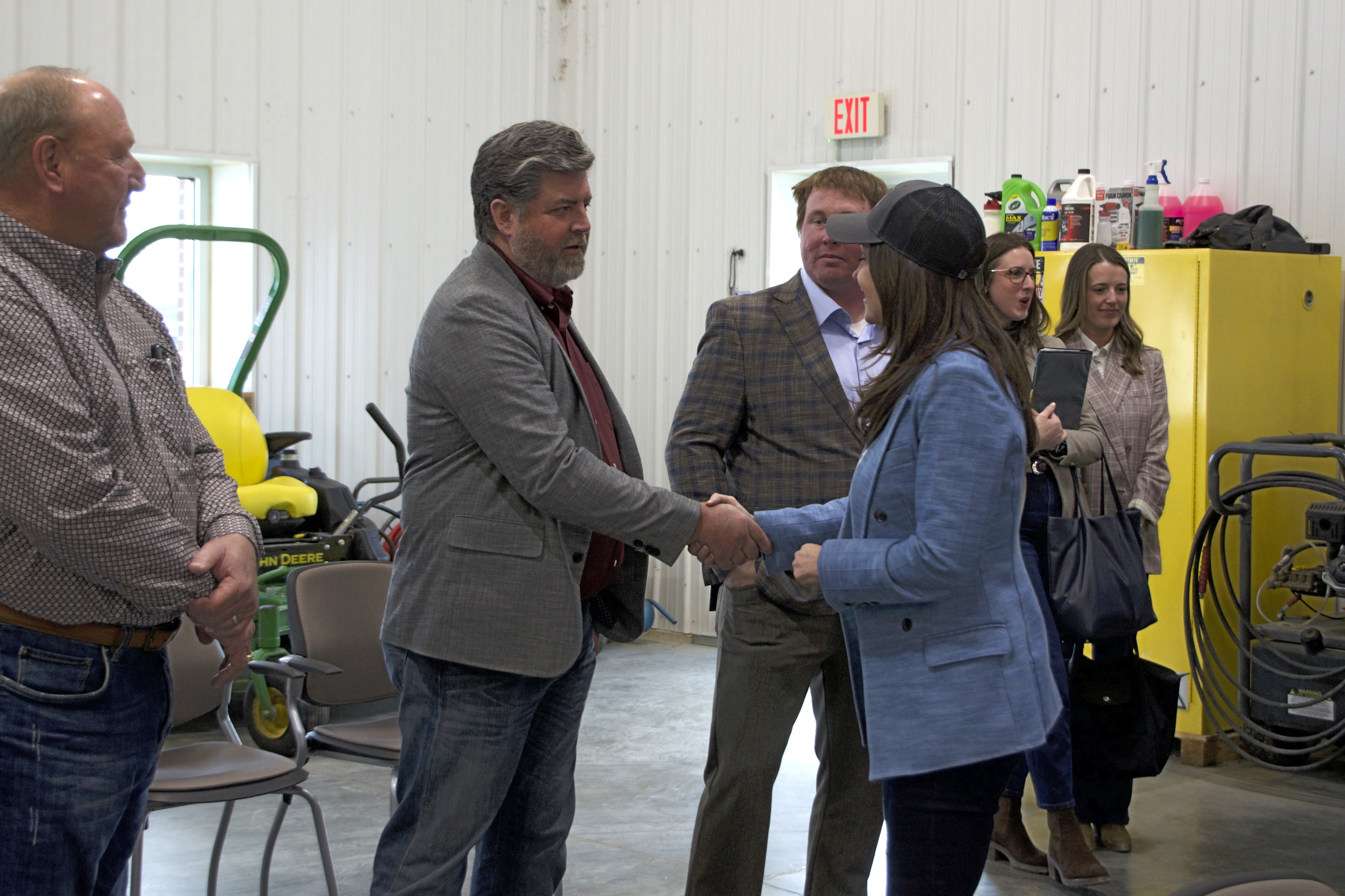 Farmer Greets U.S. Secretary of Agriculture