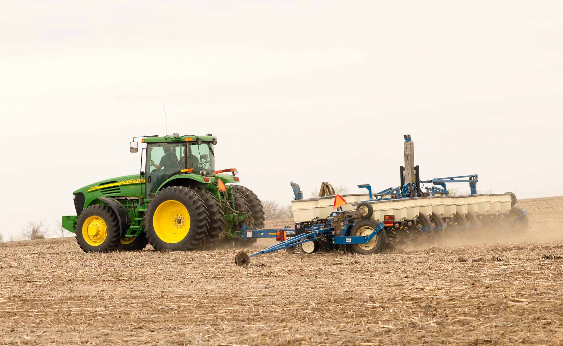 John Deere Tractor with Kinze Planter