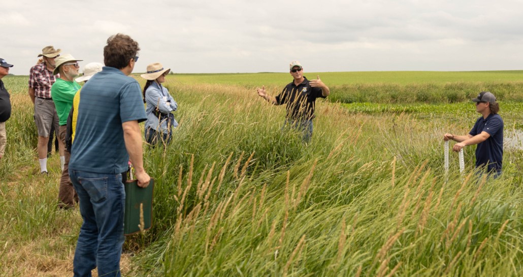 Farmers in Iowa field