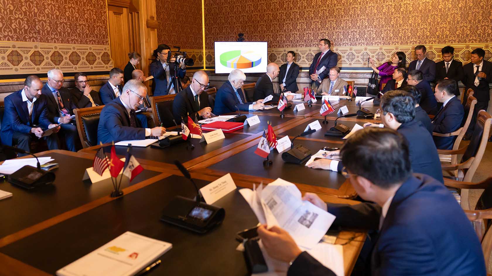 Iowa - Vietnam Trade Meeting Soybean stakeholders meeting at the Iowa Capitol