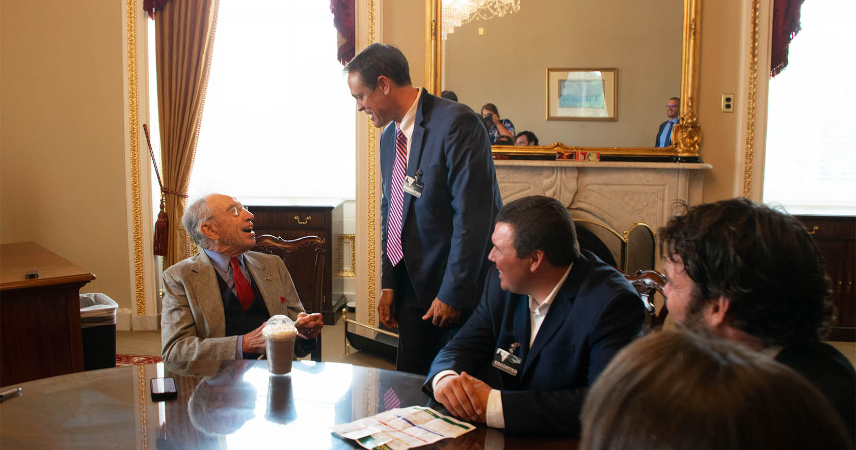 Senator from Iowa with Milkshake