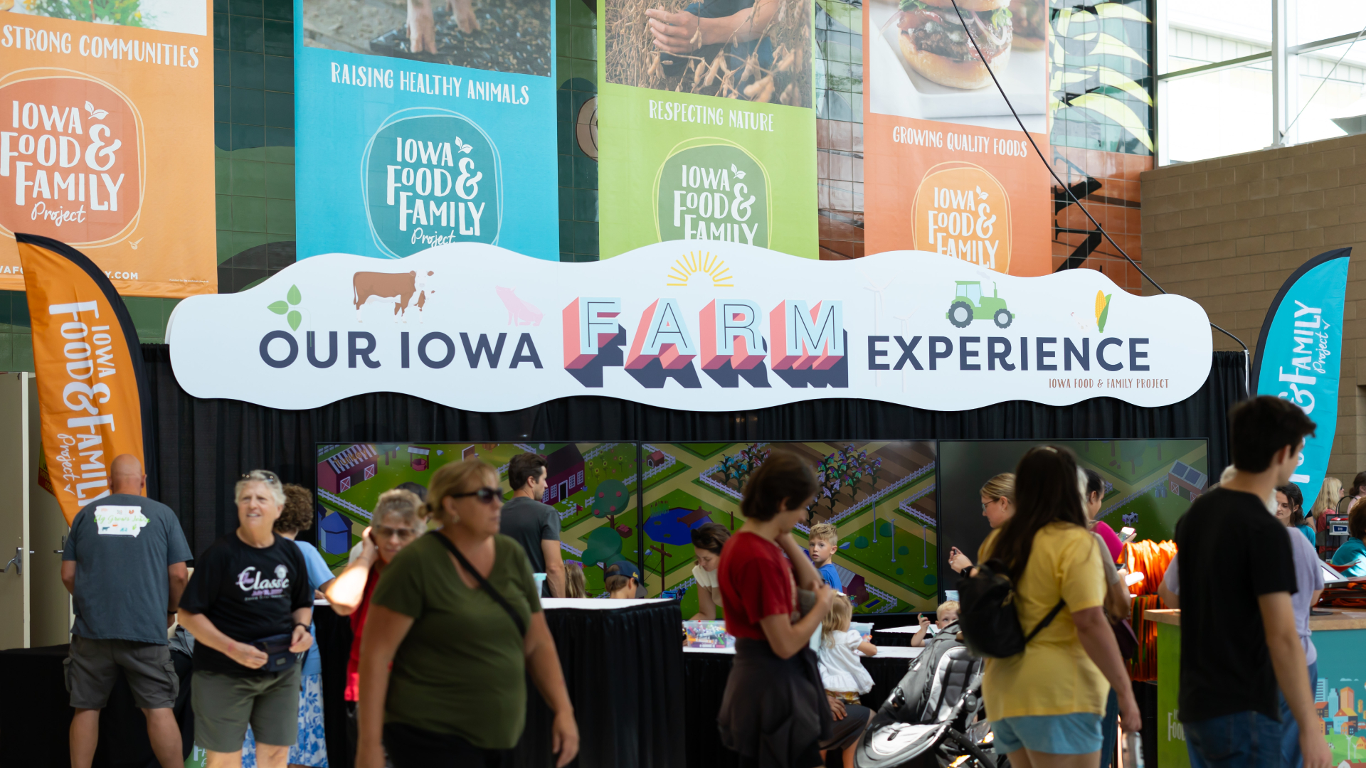 Fairgoers in the Varied Industries Building