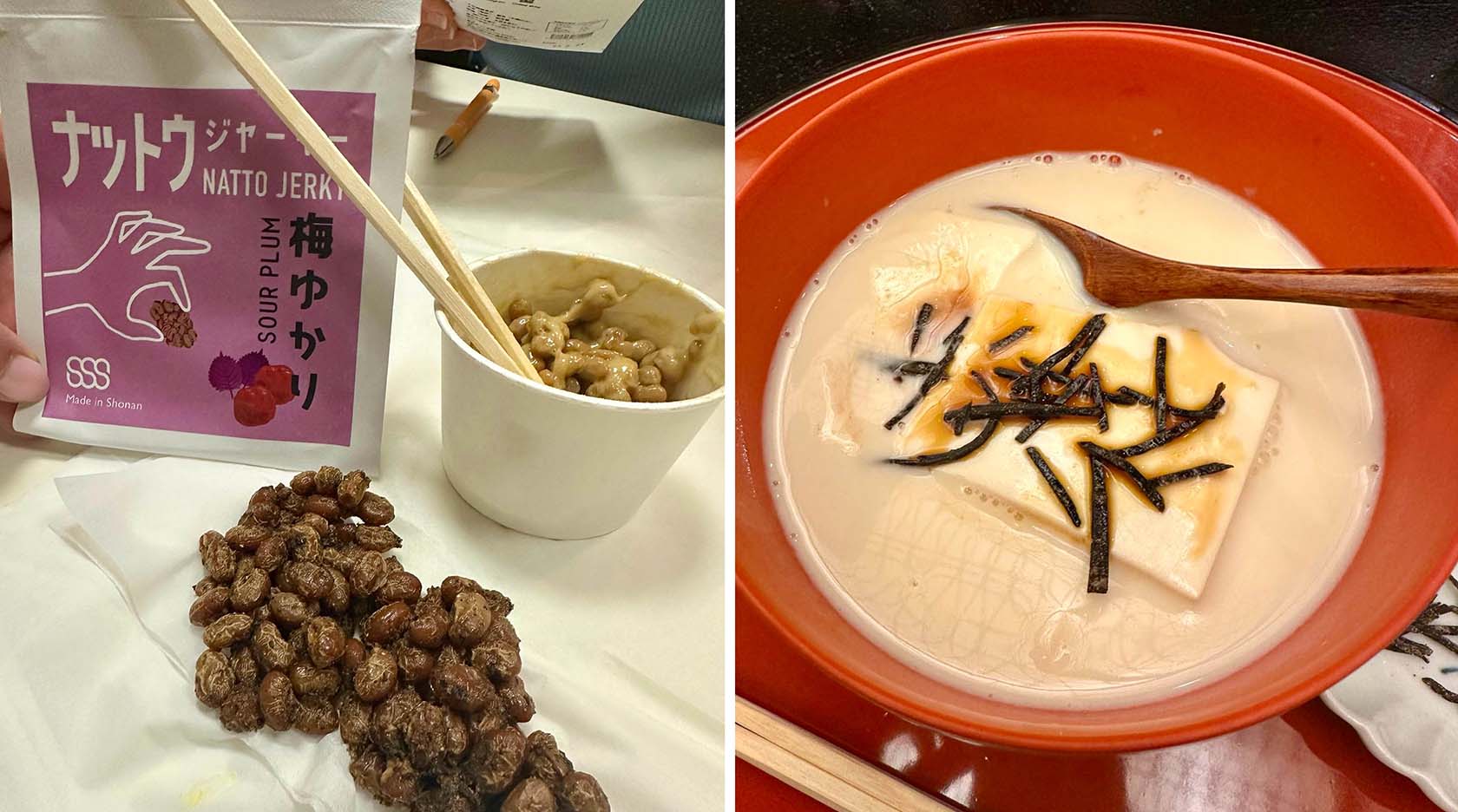Soyfoods Two Japanese dishes in Tokyo