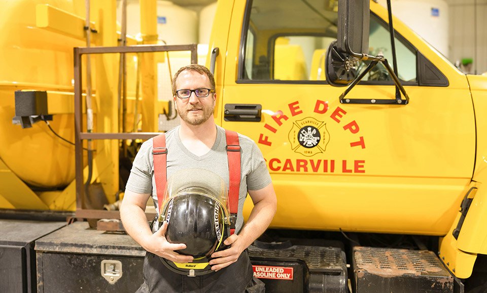 Mike Yegge Farmer and Scarville firefighter