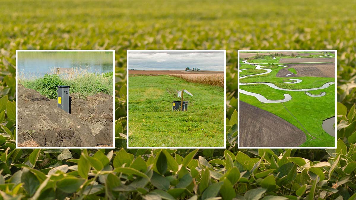 Collage of three different conservation practices