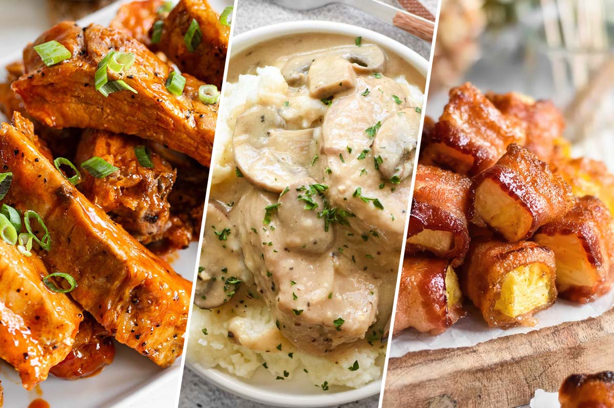 Three pork-based entrees