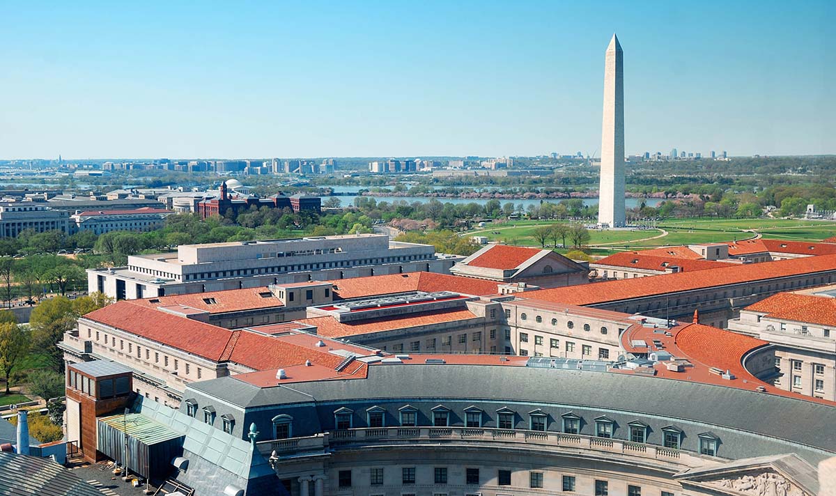 National mall with Washington Monument in sight