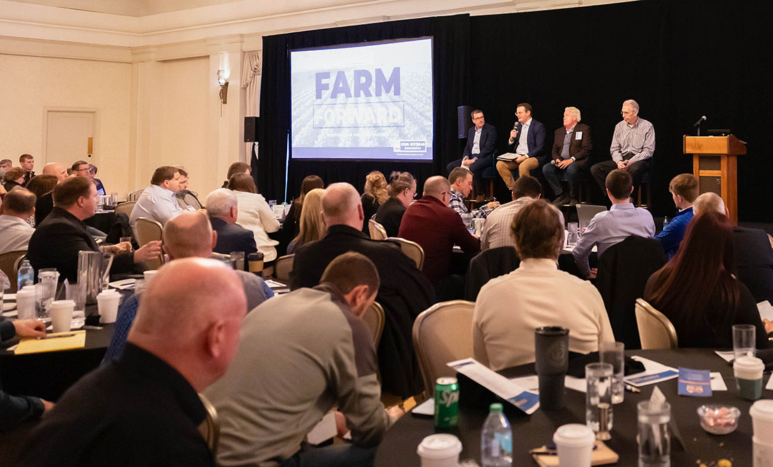 Farmers gathered at large soybean-focused event