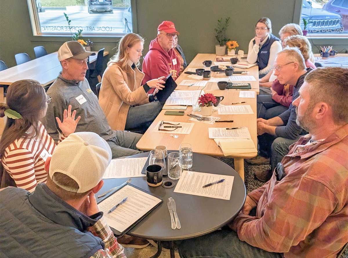 Policy Roundtable Farmers discussing soybean policy
